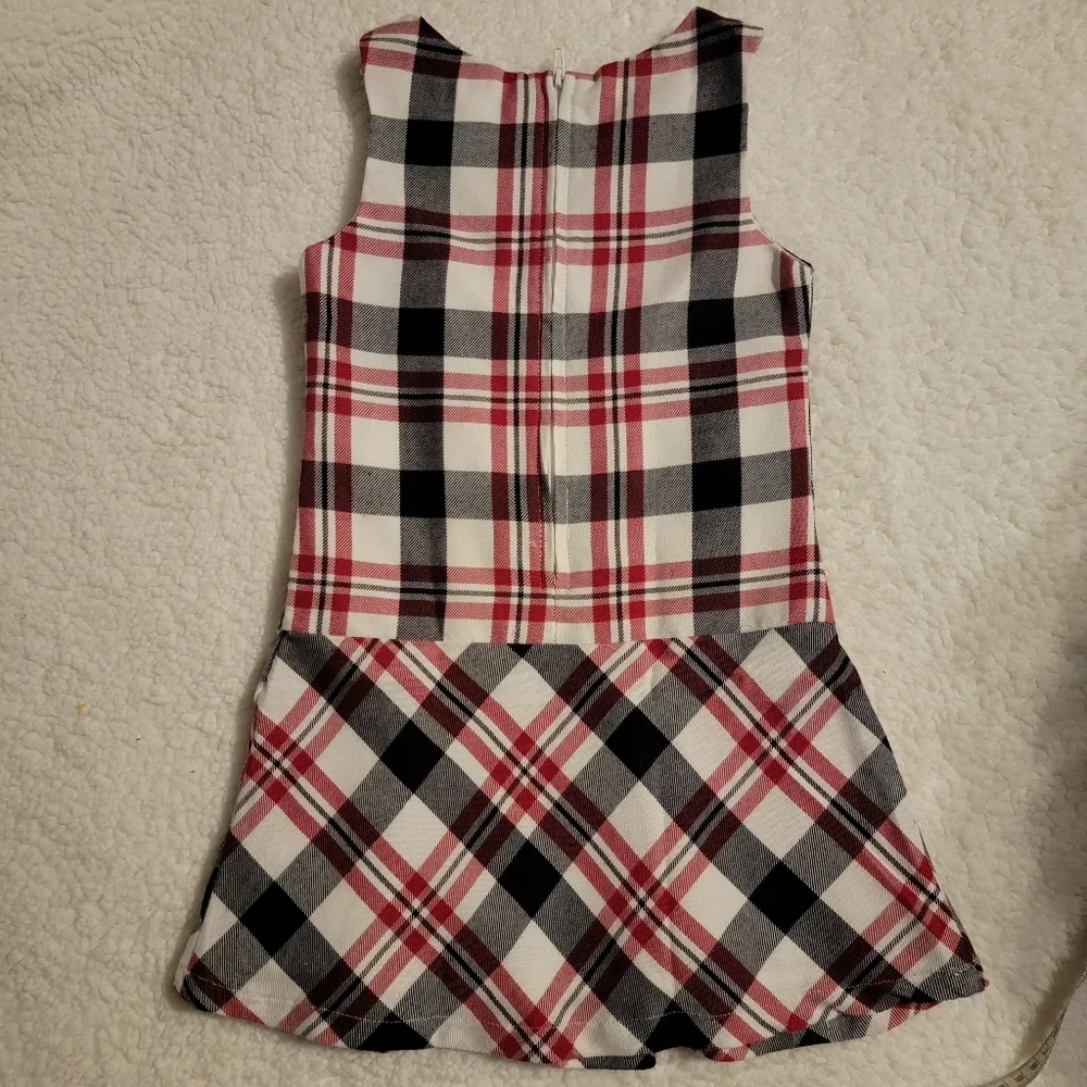 Red, Black, and White Checkered Dress